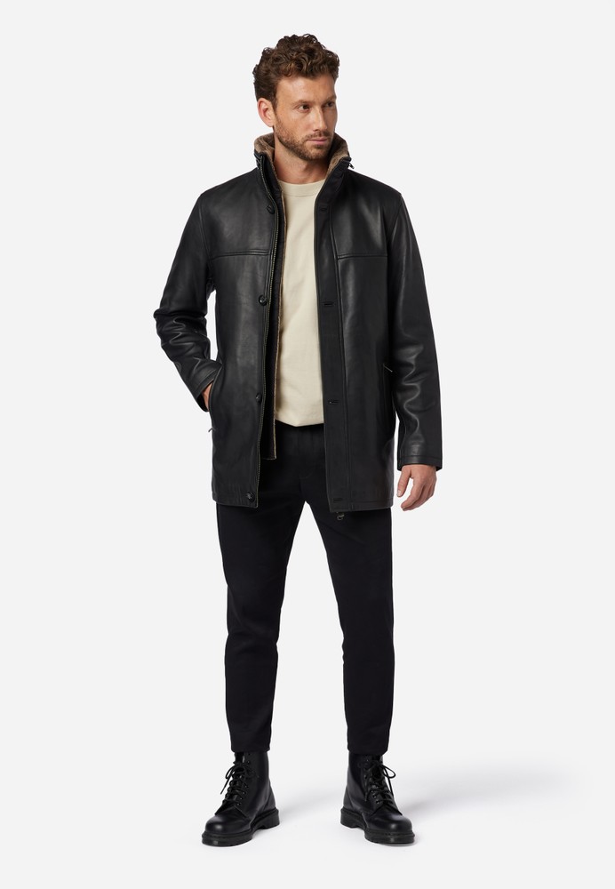 Men's leather jacket Jemenez, black in 2 colors, Bild 2