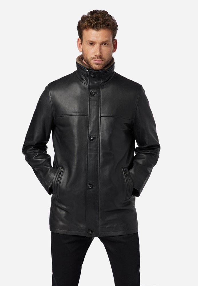 Men's leather jacket Jemenez, black in 2 colors, Bild 1
