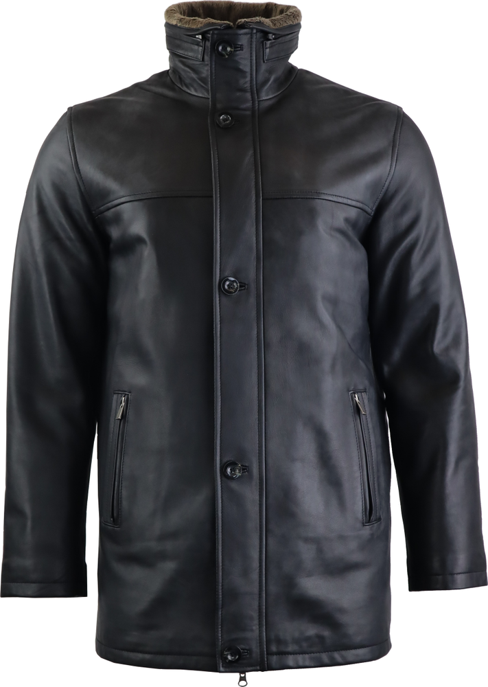 Men's leather jacket Jemenez, black in 2 colors, Bild 7