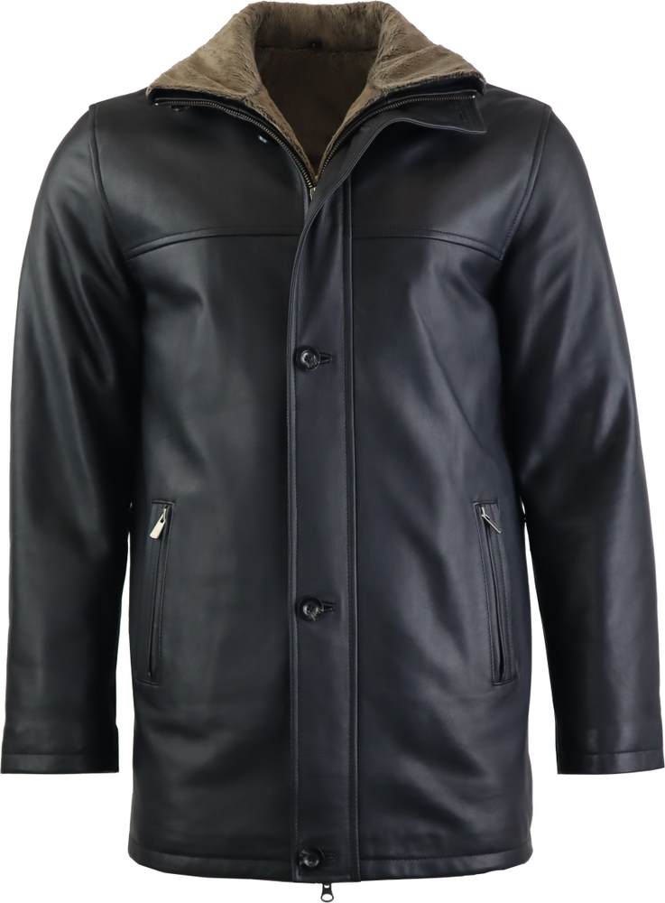 Men's leather jacket Jemenez, black in 2 colors, Bild 6