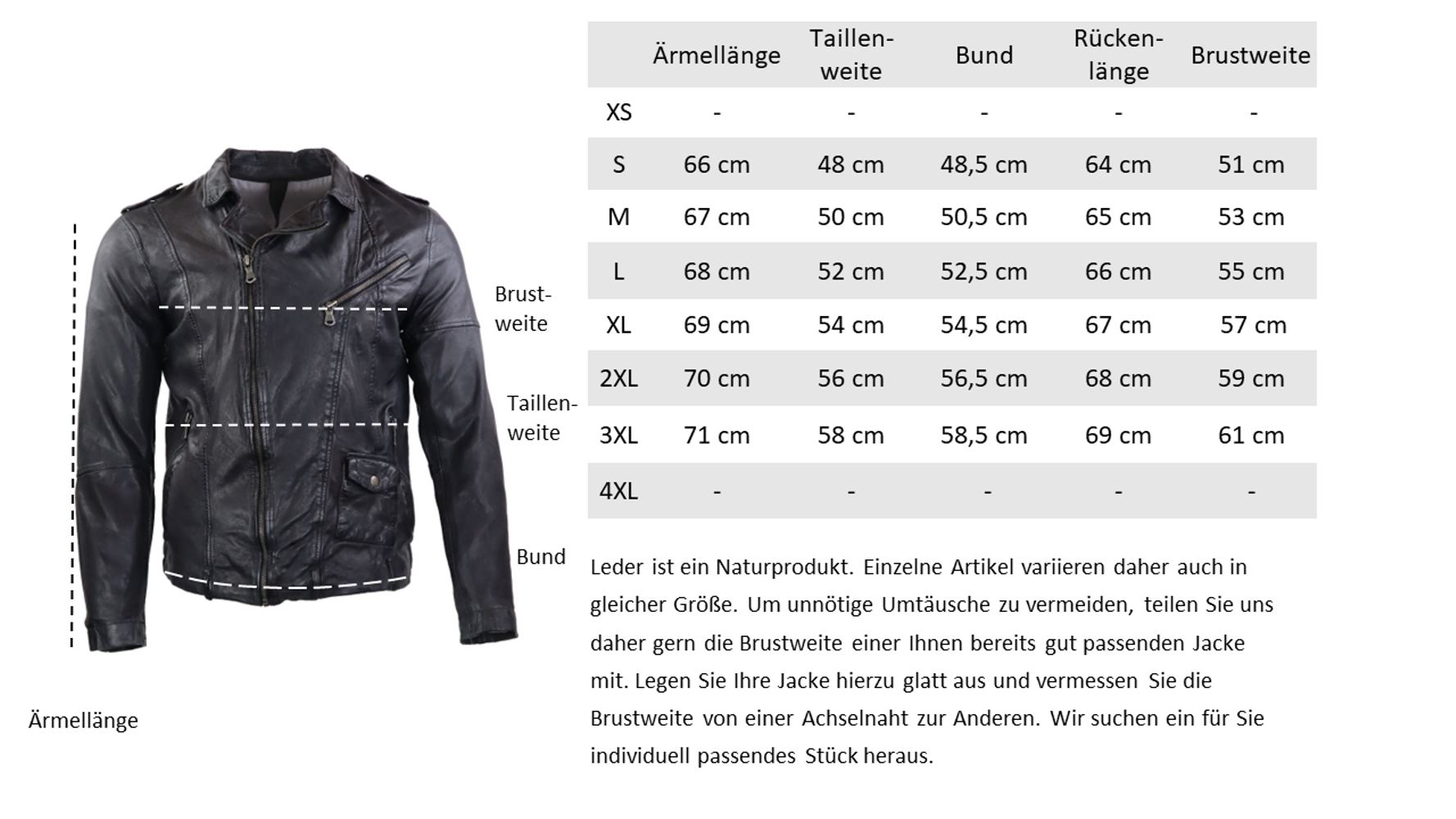 Men's leather jacket Johny, black in 1 colors, Bild 5