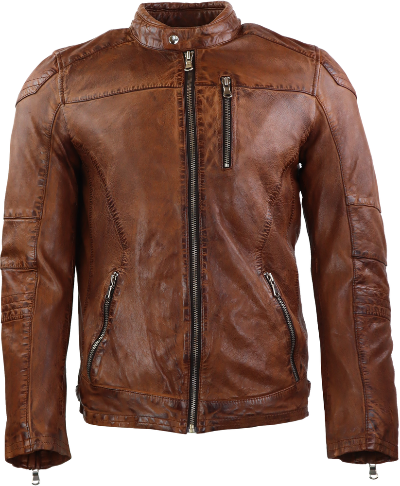 Men's leather jacket Josh, cognac in 3 colors, Bild 6