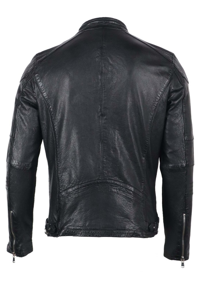 Men's leather jacket Josh, black in 3 colors, Bild 2