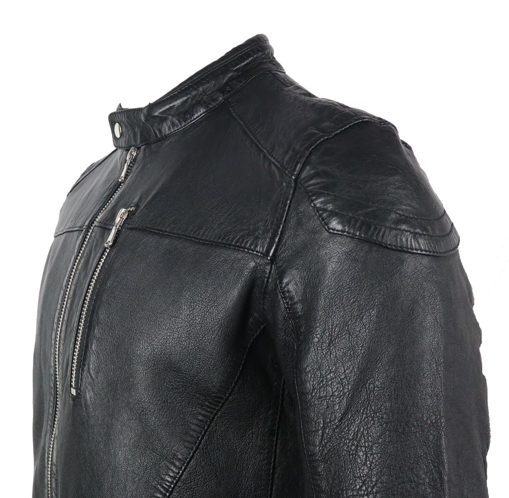Men's leather jacket Josh, black in 3 colors, Bild 4