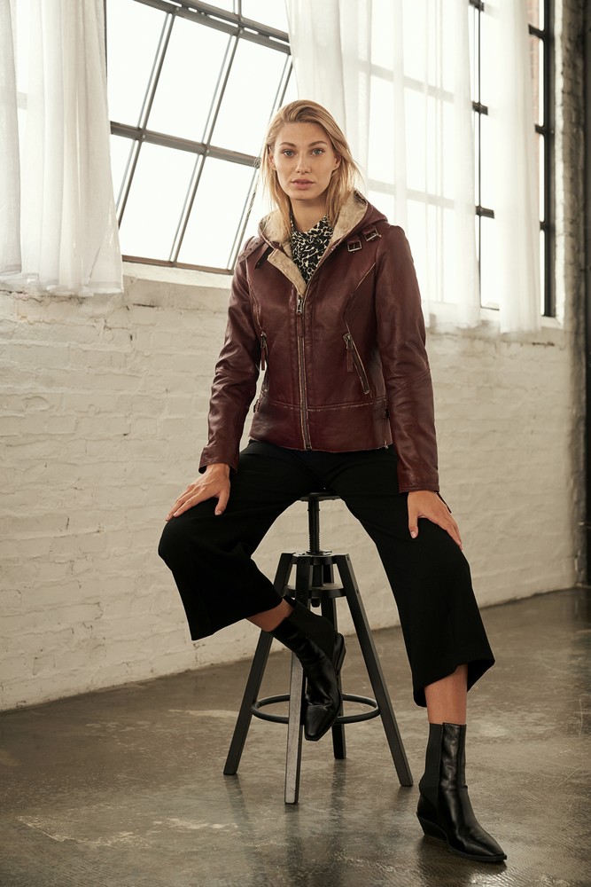 Damen-Lederjacke Jule, Bordeaux in 4 Farben, Bild 3