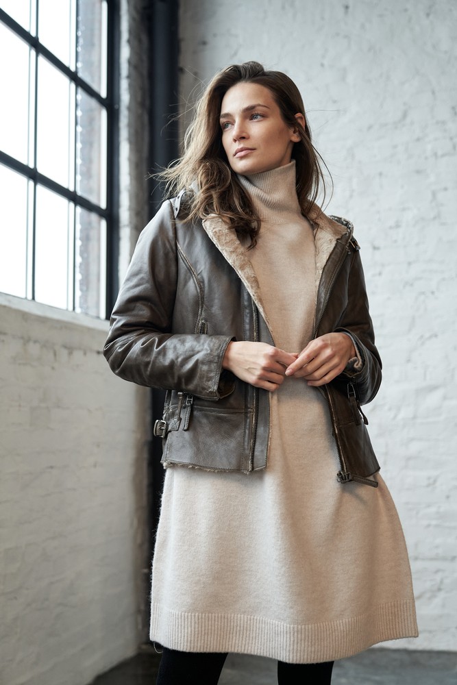 Damen-Lederjacke Jule, Olive Grün in 4 Farben, Bild 3