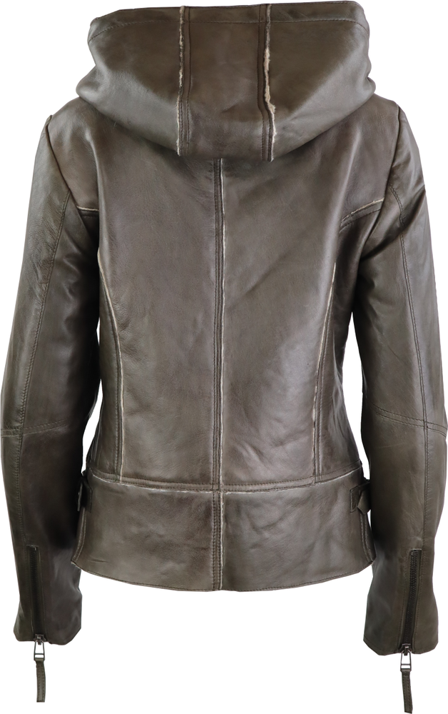 Damen-Lederjacke Jule, Olive Grün in 4 Farben, Bild 6