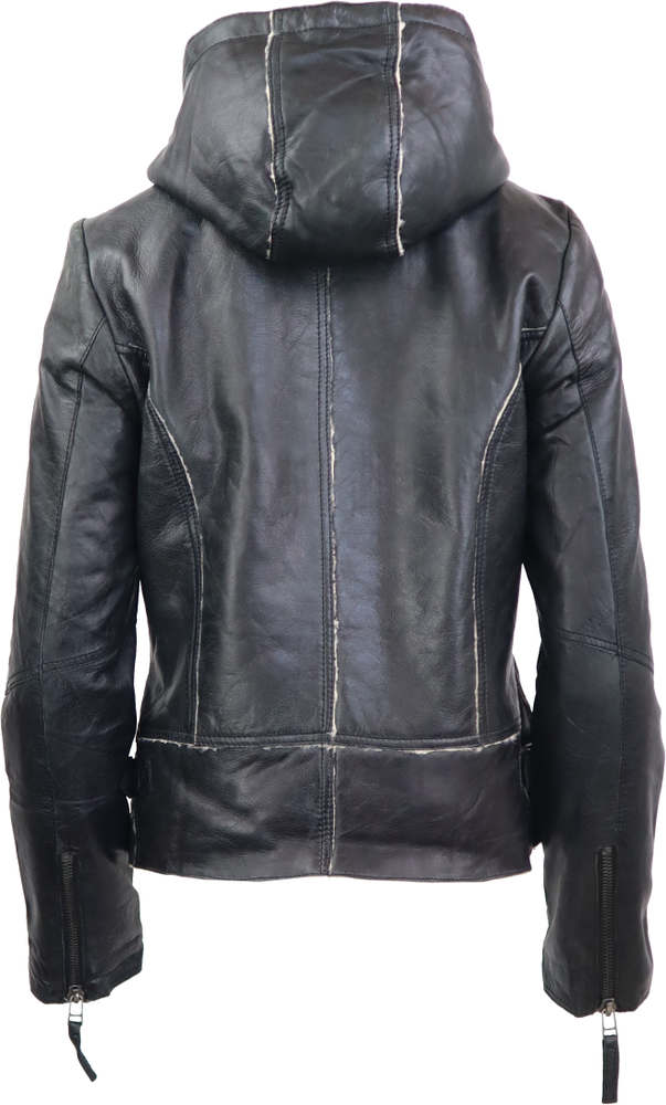 Damen-Lederjacke Jule, Schwarz in 4 Farben, Bild 3