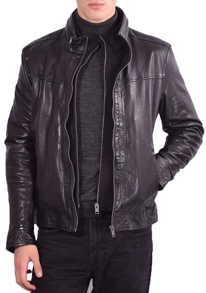 Men's leather jacket Kai, black in 2 colors, Bild 1