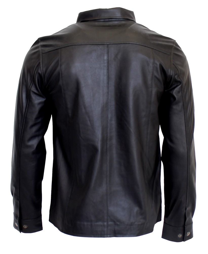 Leather shirt long sleeve in 9 sizes, Bild 3