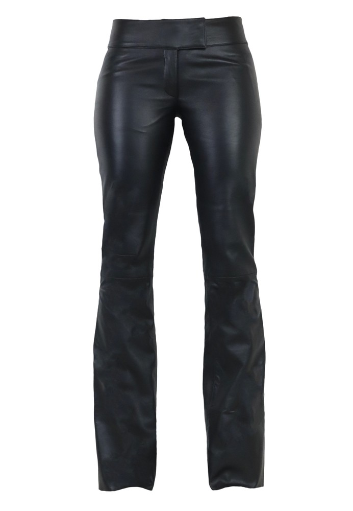 Damen-Lederhose Low Cut 2, Schwarz in 1 Farbe, Bild 6