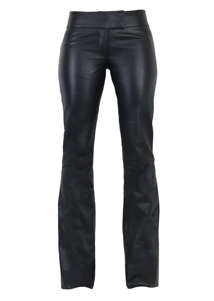 Ladies leather pants low cut, black in 2 colors, Bild 6