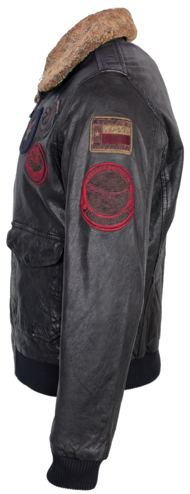Herren-Lederjacke Mitic, Schwarz in 2 Farben, Bild 3