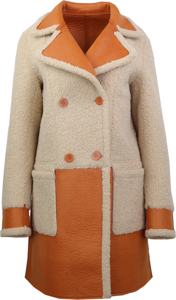 Textile jacket Nantes, cognac / teddy in 3 colors, Bild 4