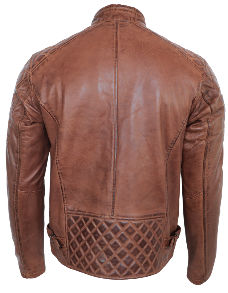 Men's leather jacket Nevio-R, Cognac Brown in 4 colors, Bild 4