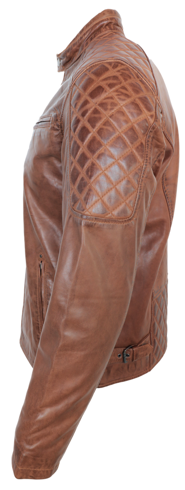 Men's leather jacket Nevio-R, Cognac Brown in 4 colors, Bild 3