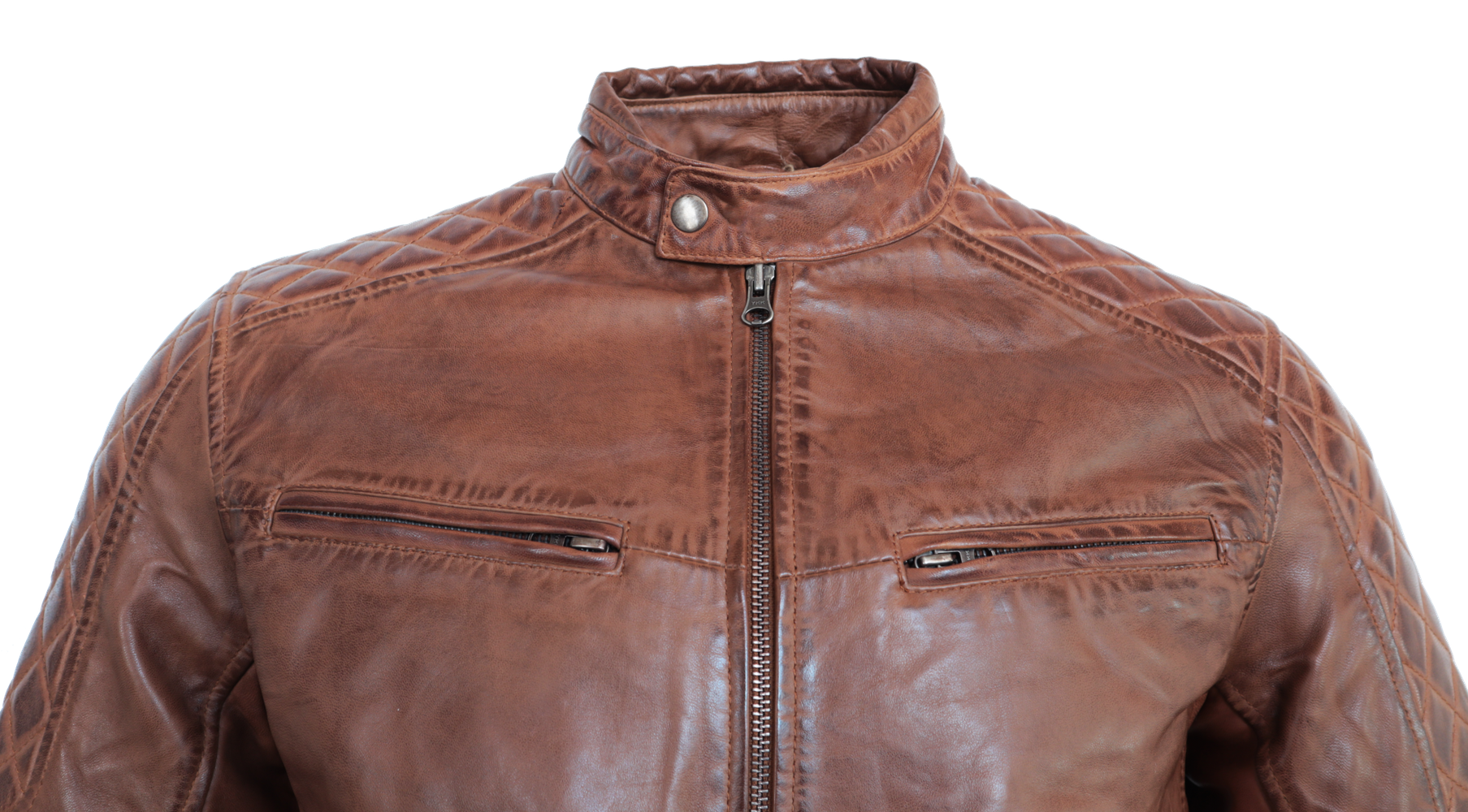 Men's leather jacket Nevio-R, Cognac Brown in 4 colors, Bild 6