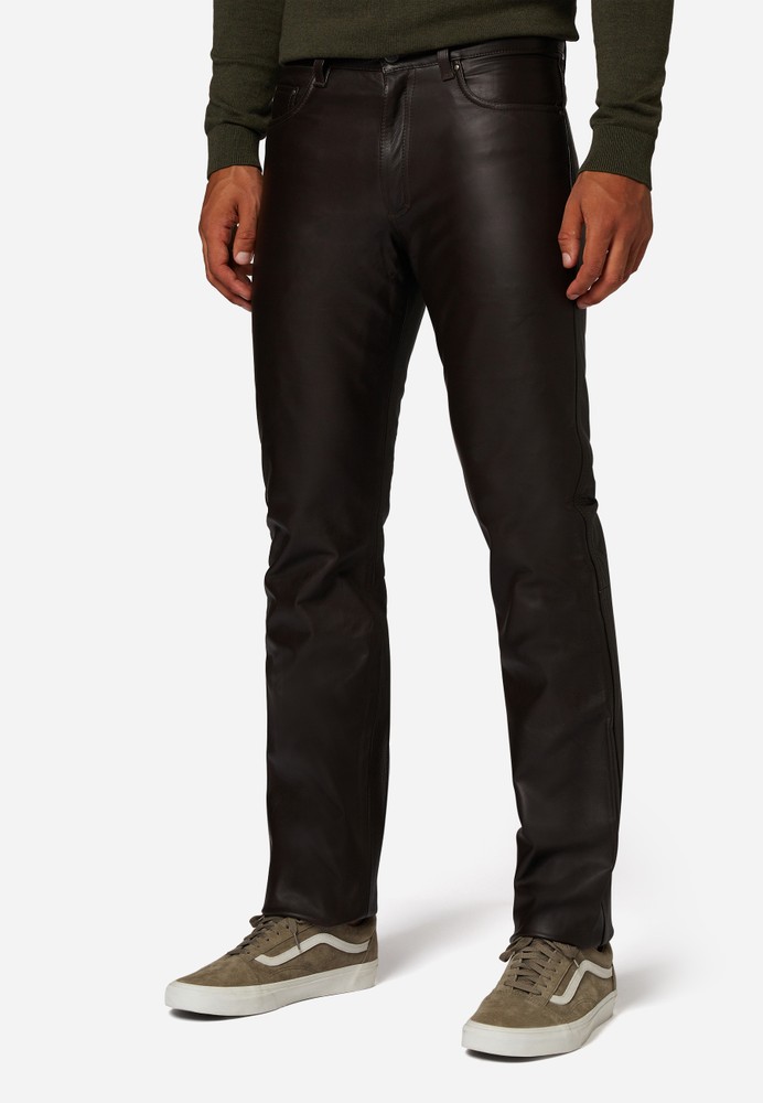 Men's Leather Pants No. 3 TR - Cow Waxy, Brown in 2 colors, Bild 1