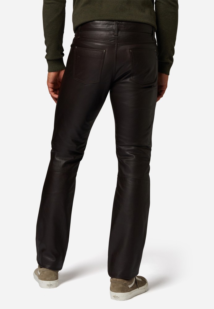 Men's Leather Pants No. 3 TR - Cow Waxy, Brown in 2 colors, Bild 3