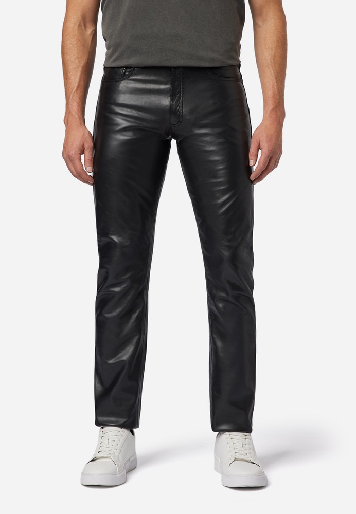 Men's Leather Pants No. 3 TR - Cow Waxy, Black in 2 colors, Bild 1