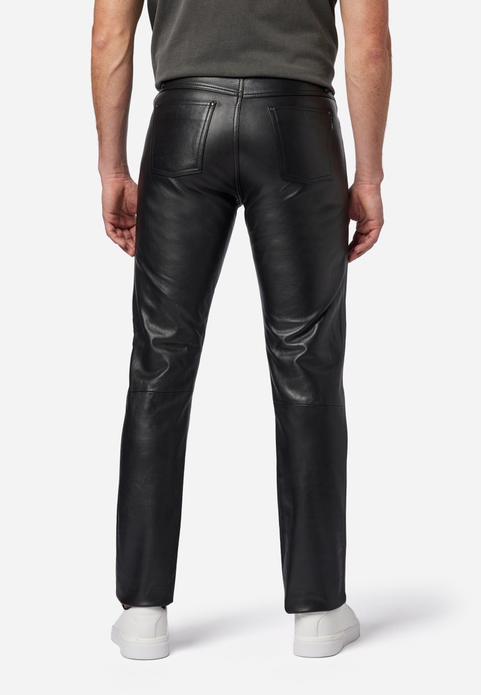 Men's Leather Pants No. 3 TR - Cow Waxy, Black in 2 colors, Bild 3
