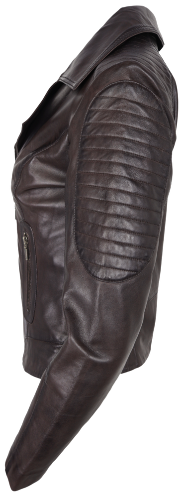Damen-Lederjacke Nora, Braun in 4 Farben, Bild 4