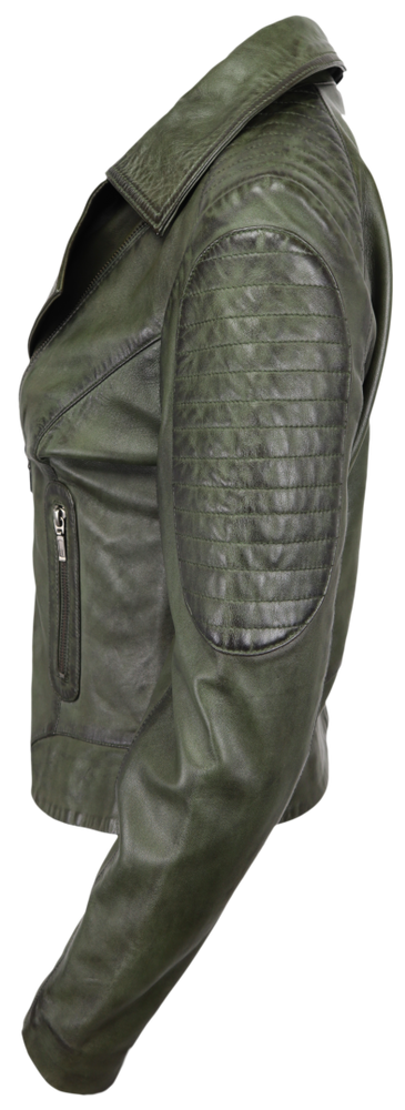 Damen-Lederjacke Nora, Olive in 4 Farben, Bild 4