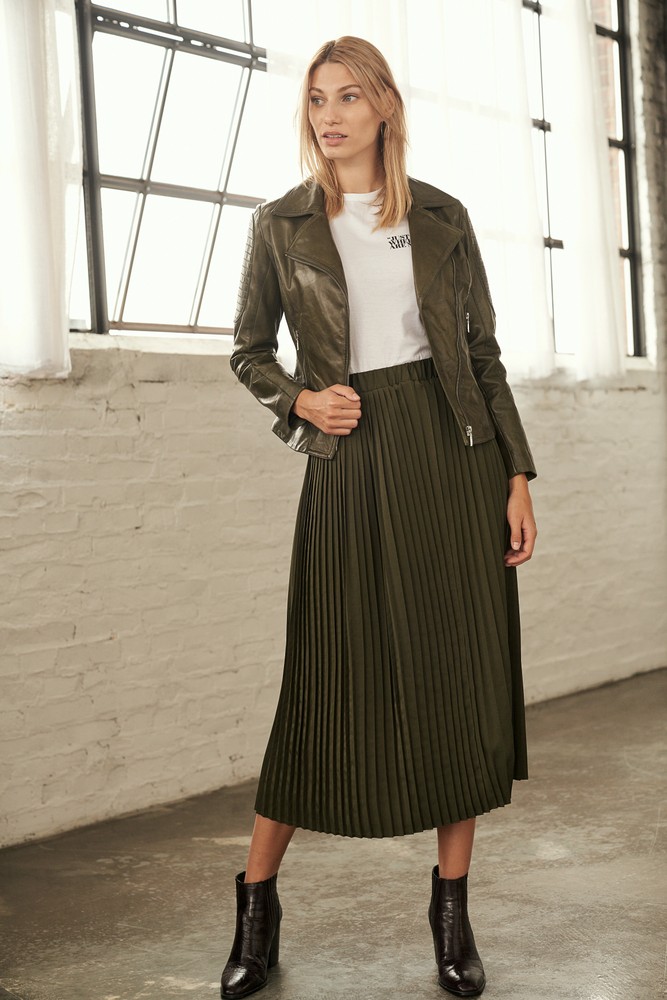 Damen-Lederjacke Nora, Olive in 4 Farben, Bild 7