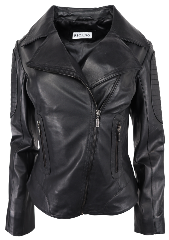 Damen-Lederjacke Nora, Schwarz in 4 Farben, Bild 1