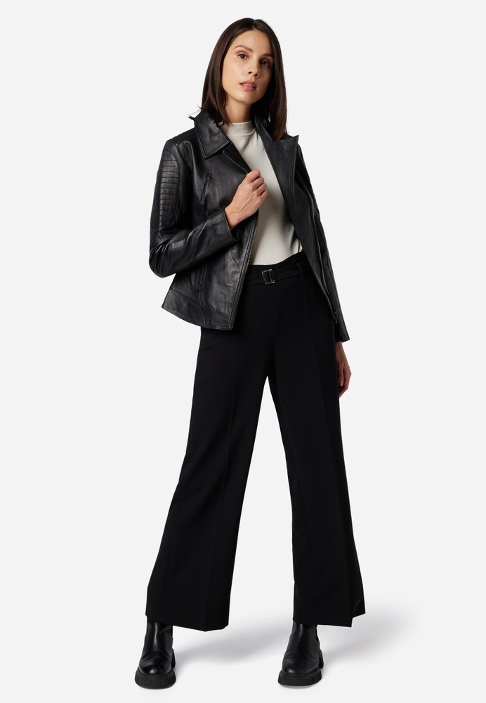 Damen-Lederjacke Nora, Schwarz in 4 Farben, Bild 2