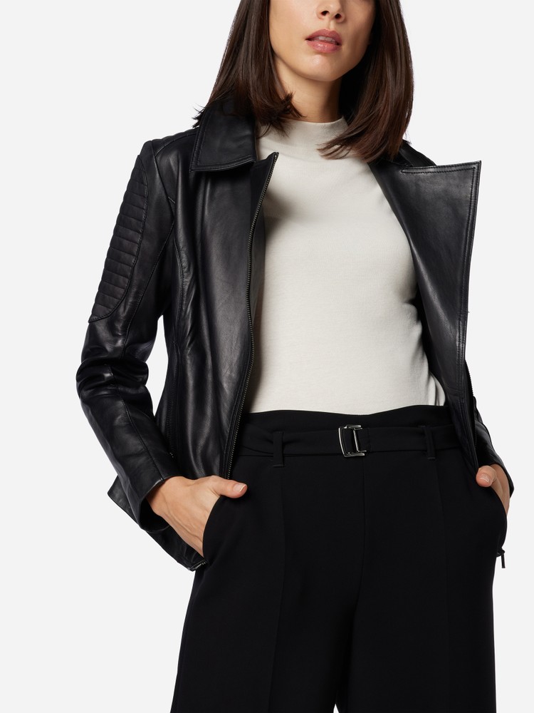 Damen-Lederjacke Nora, Schwarz in 4 Farben, Bild 4