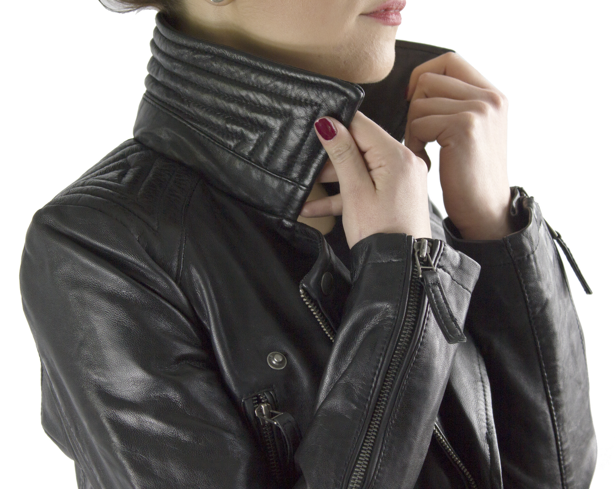 Damen-Ledermantel Oklahoma, 2XL, Schwarz, Bild 4