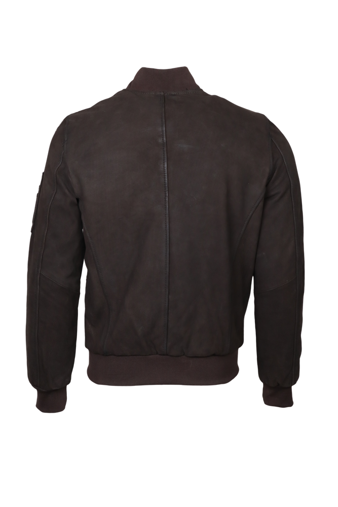 Men's leather jacket R-Bomber, Brown in 1 colors, Bild 3