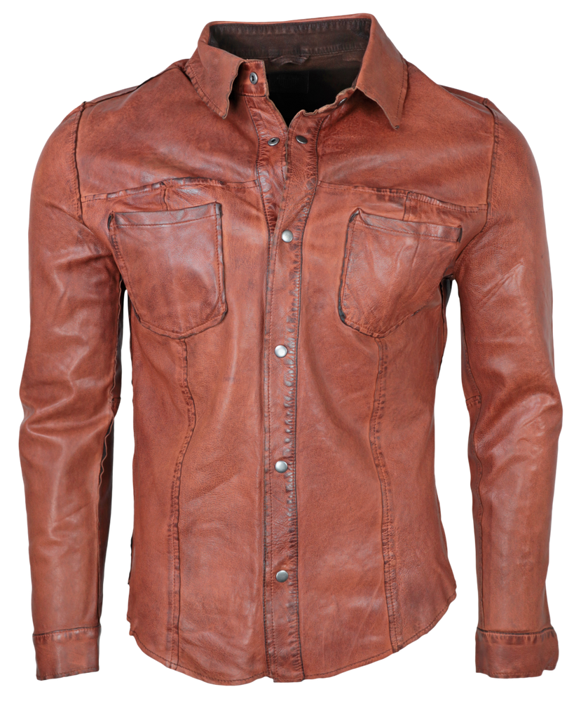 Reverse shirt, cognac in 3 colors, Bild 6