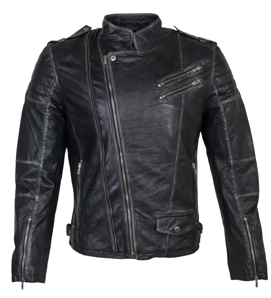 Men's leather jacket Reward, Black in 1 colors, Bild 6