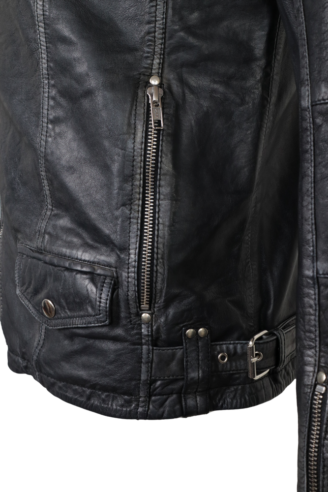 Herren-Lederjacke Reward, Schwarz in 1 Farben, Bild 7