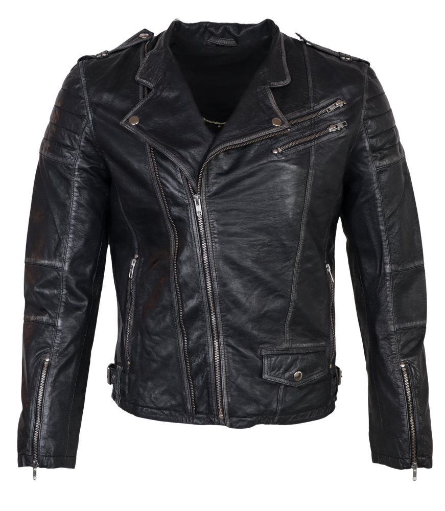 Men's leather jacket Reward, Black in 1 colors, Bild 7