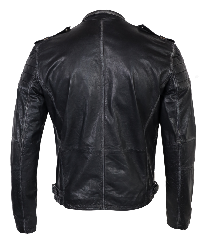 Herren-Lederjacke Reward, Schwarz in 1 Farben, Bild 5