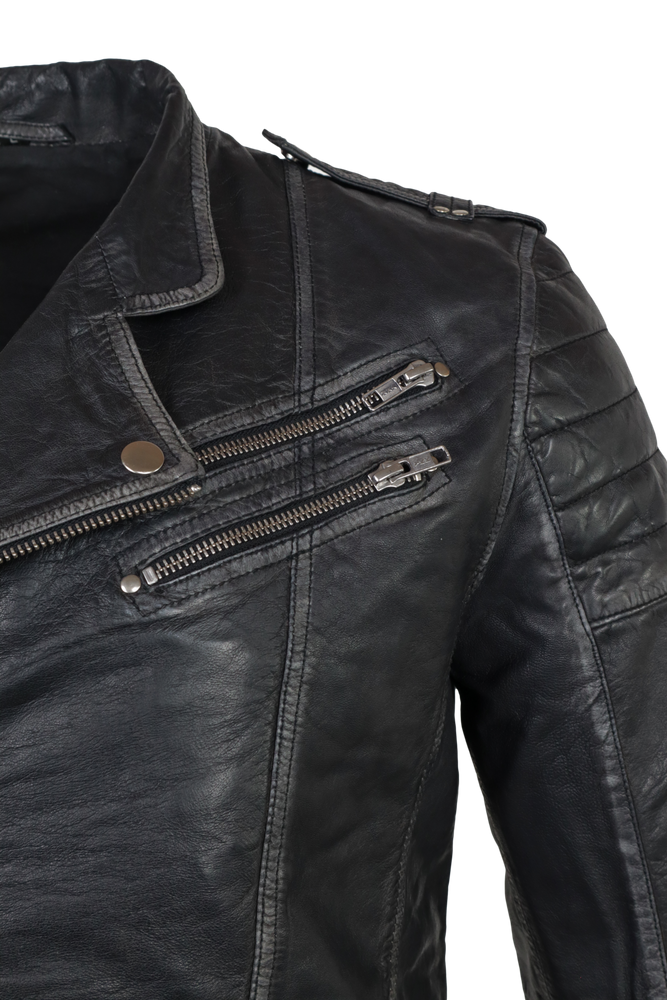 Herren-Lederjacke Reward, Schwarz in 1 Farben, Bild 6