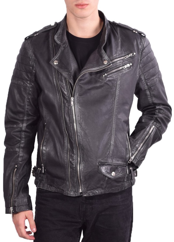 Herren-Lederjacke Reward, Schwarz in 1 Farben, Bild 1