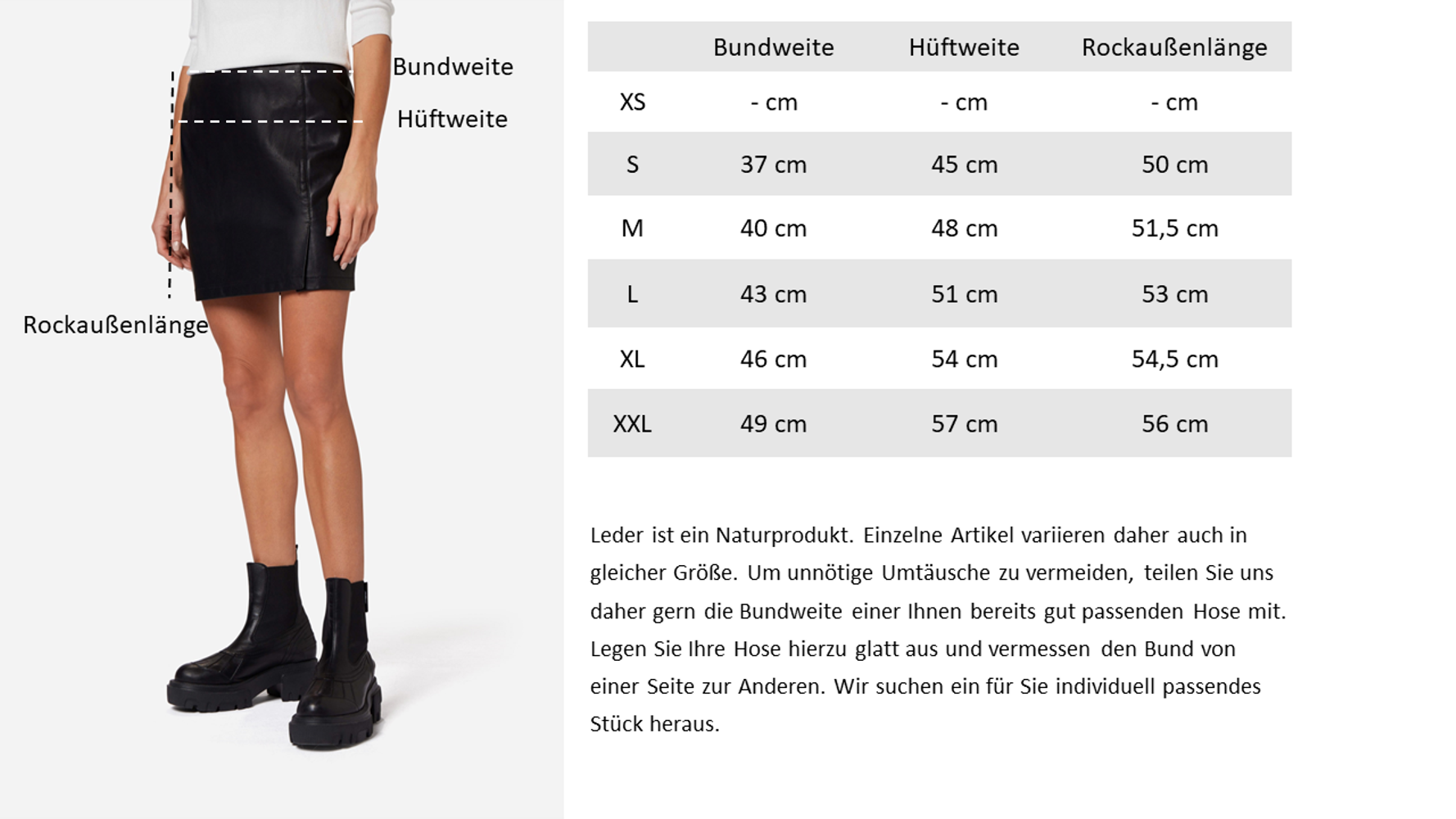 Ladies Leather Skirt Ria Skirt, Black in 1 colors, Bild 7