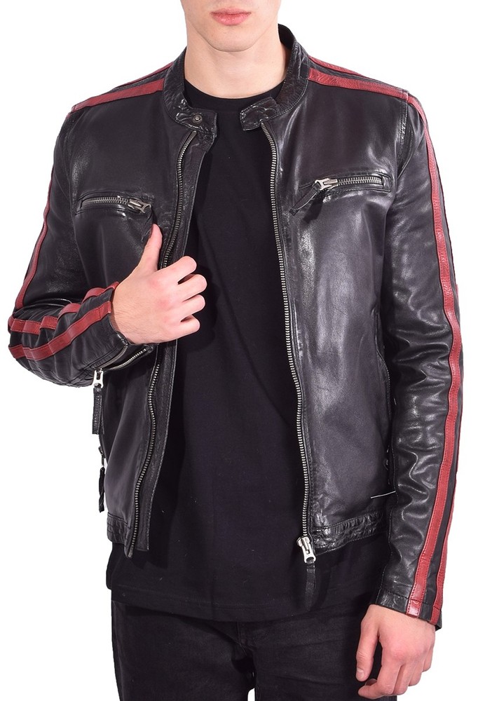 Herren-Lederjacke Rica, Schwarz in 2 Farben, Bild 1