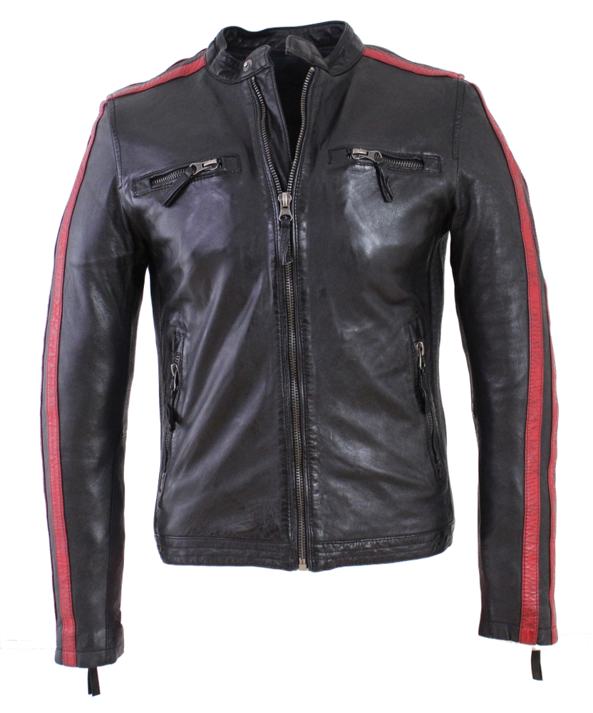 Herren-Lederjacke Rica, Schwarz in 2 Farben, Bild 2