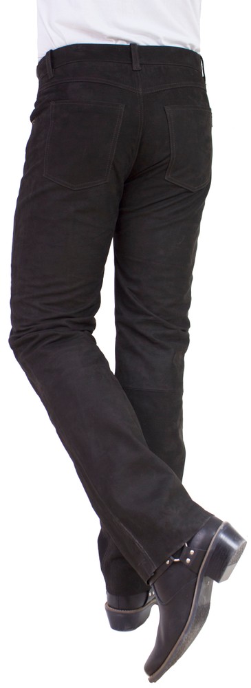 Men's leather pants Jeans 01 (Nubuck), Brown in 5 colors, Bild 6