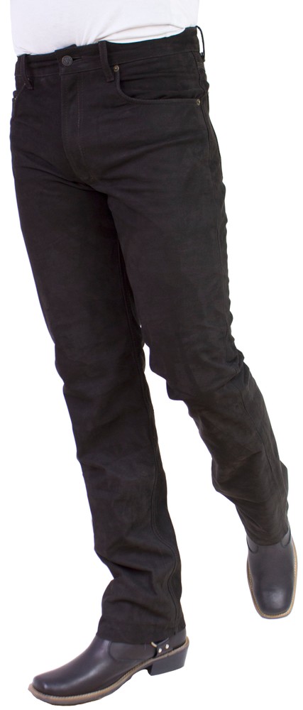 Men's leather pants Jeans 01 (Nubuck), Brown in 5 colors, Bild 2