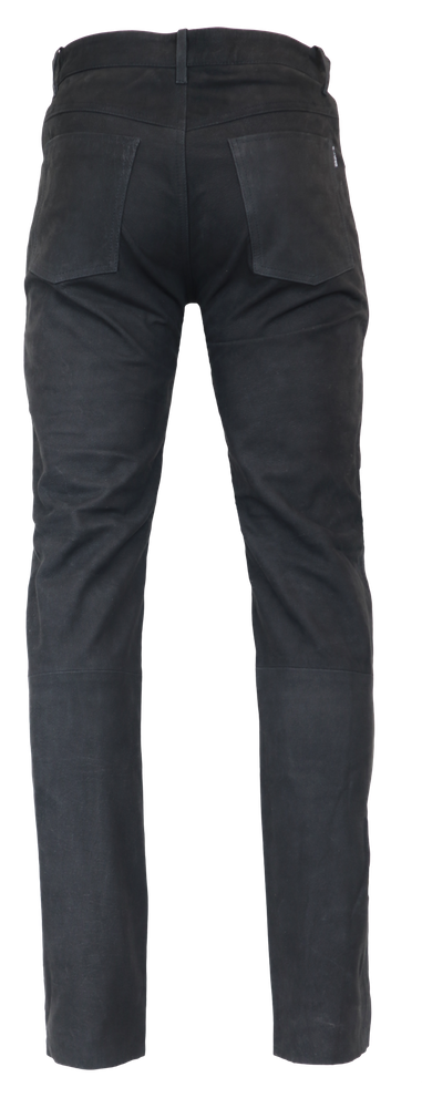 Men's leather pants Jeans 01 (Nubuck), Black in 5 colors, Bild 3