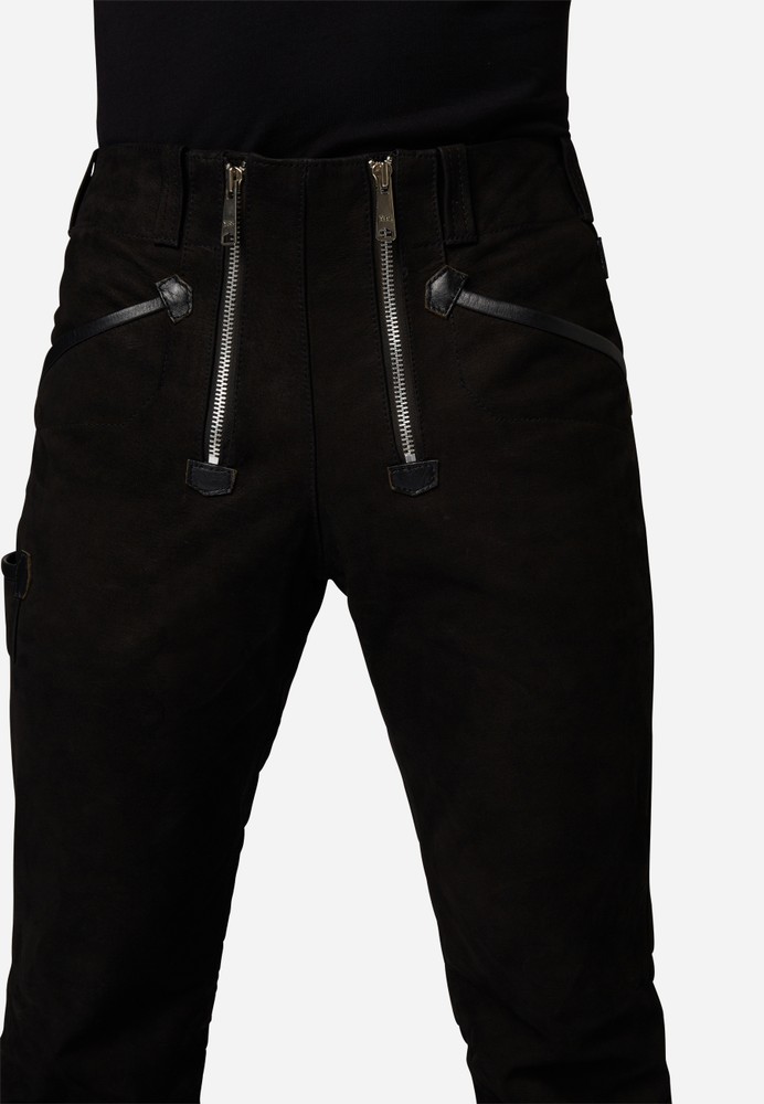 Men's leather pants RT-105, nubuck in 2 qualityn, Bild 4