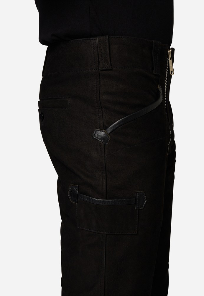 Men's leather pants RT-105, nubuck in 2 qualityn, Bild 5