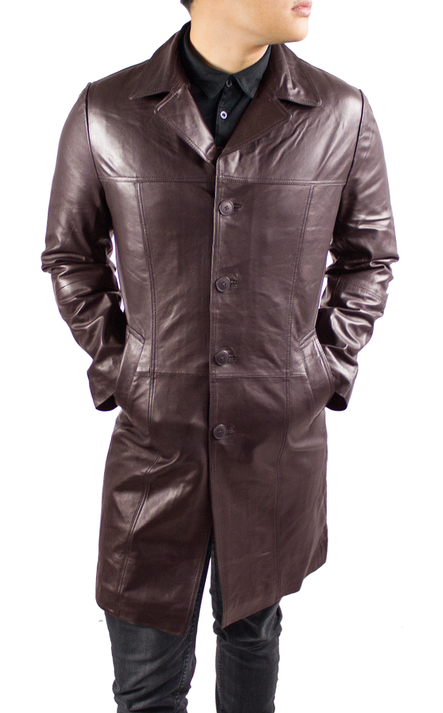 Men's leather coat Safari, Brown in 2 colors, Bild 2
