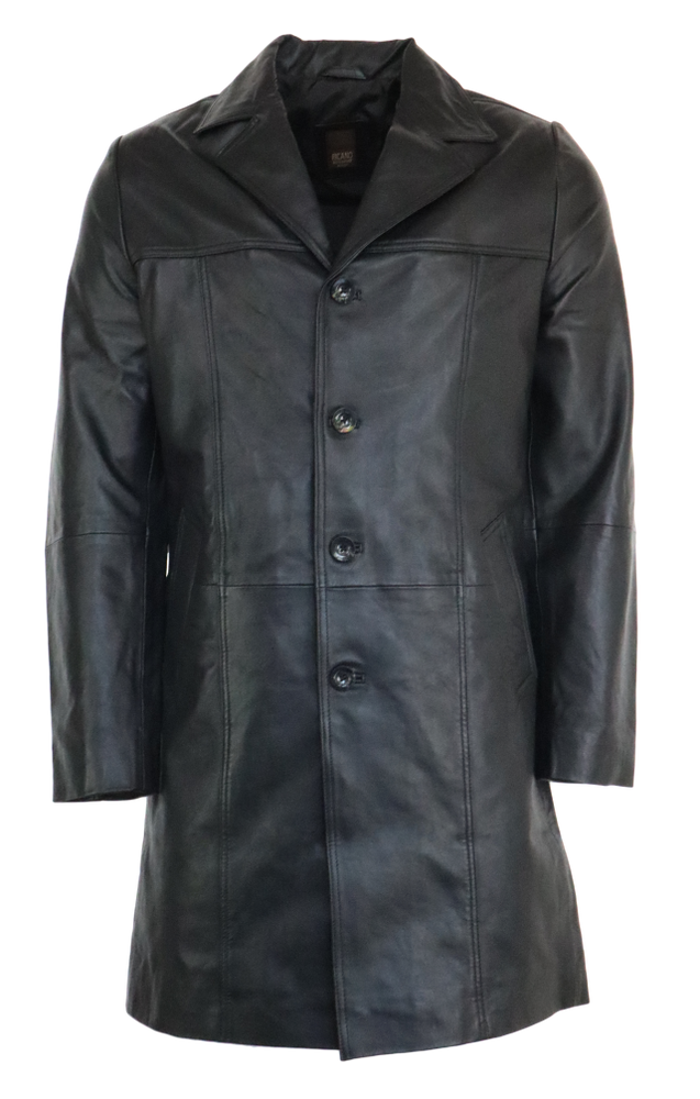 Men's leather coat Safari, black in 2 colors, Bild 1